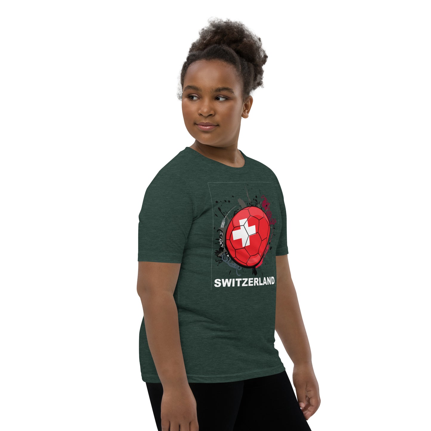 Switzerland Soccer Youth Short Sleeve T-Shirt - darks