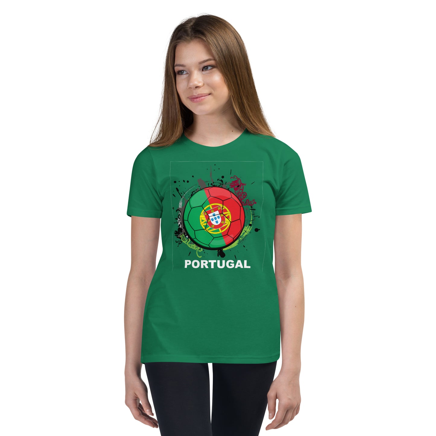 Portugal Rico Soccer Youth Short Sleeve T-Shirt - darks