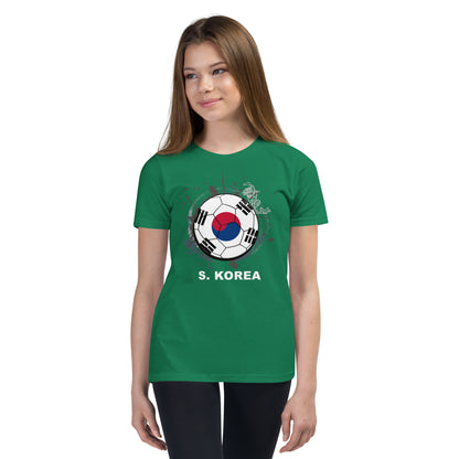 South Korea Soccer Youth Short Sleeve T-Shirt - darks
