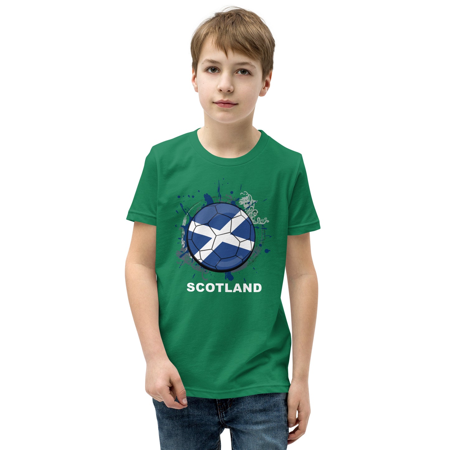 Scotland Soccer Youth Short Sleeve T-Shirt - darks