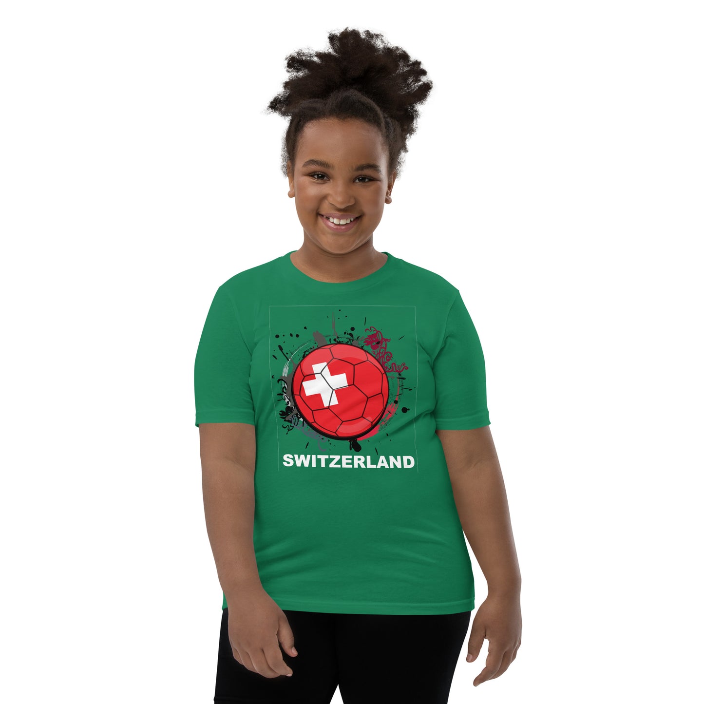 Switzerland Soccer Youth Short Sleeve T-Shirt - darks