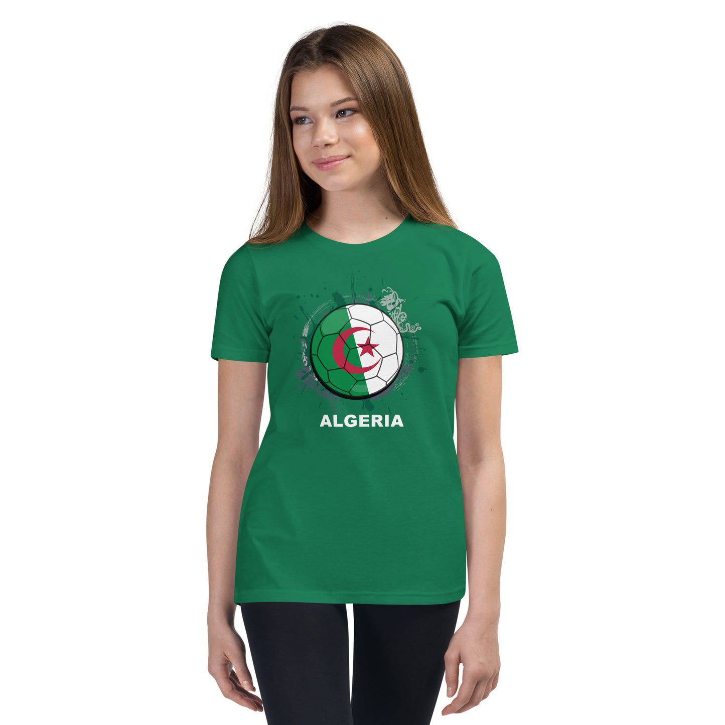 Algeria Soccer Youth Short Sleeve T-Shirt - darks