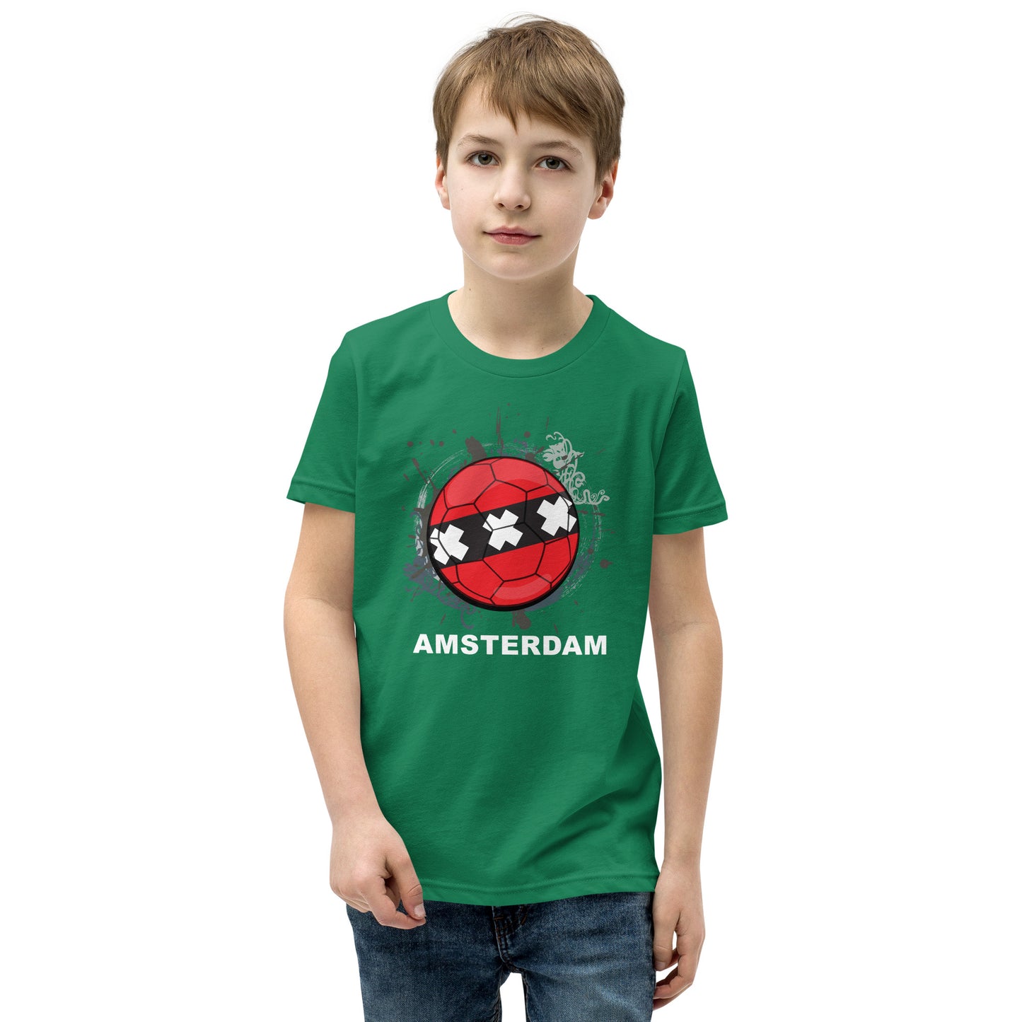 Amsterdam Soccer Youth Short Sleeve T-Shirt - darks