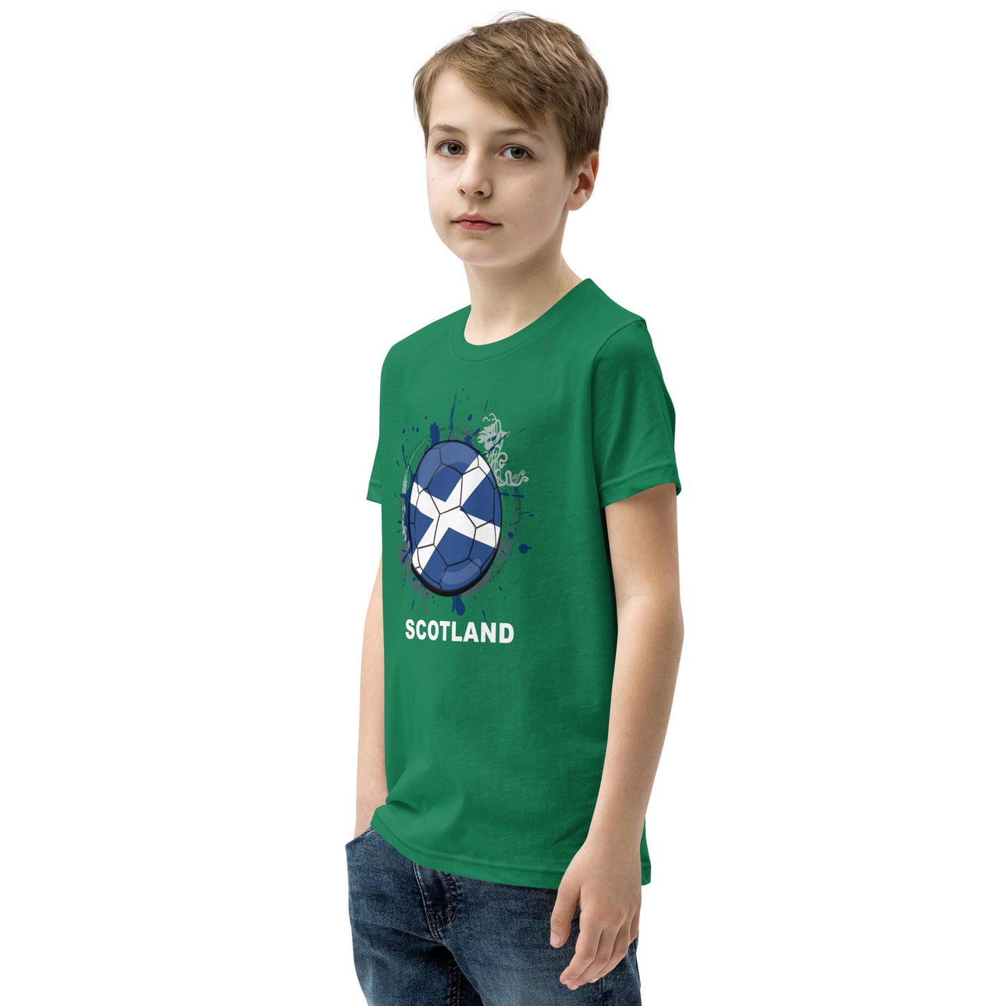 Scotland Soccer Youth Short Sleeve T-Shirt - darks