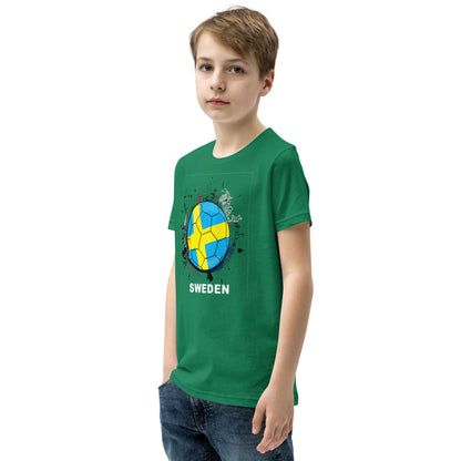Sweden Soccer Youth Short Sleeve T-Shirt - darks