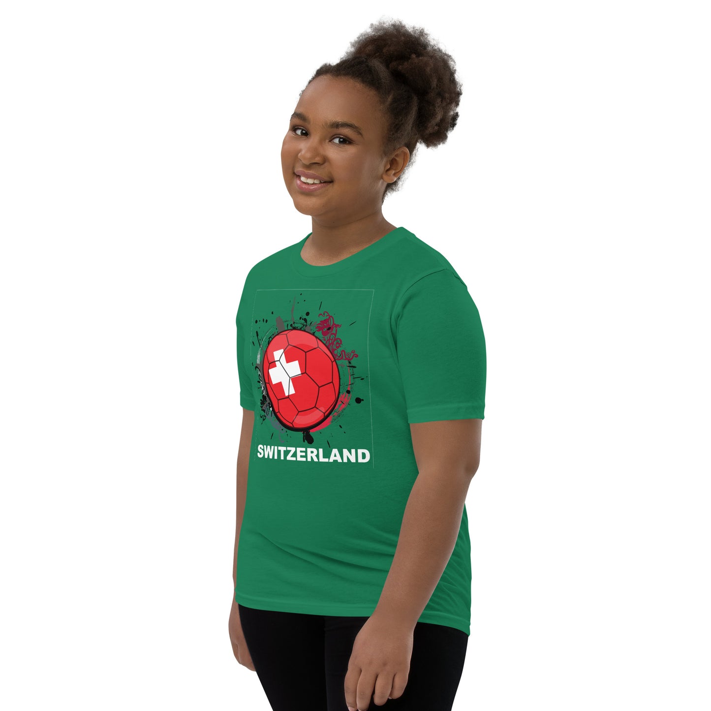 Switzerland Soccer Youth Short Sleeve T-Shirt - darks