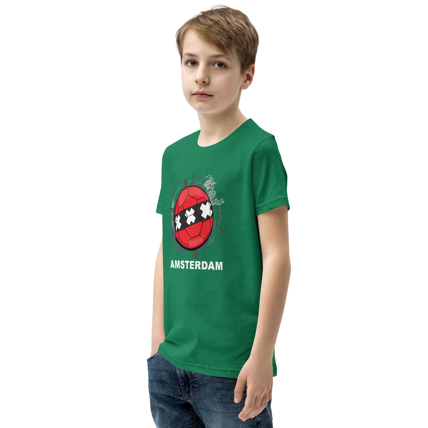 Amsterdam Soccer Youth Short Sleeve T-Shirt - darks