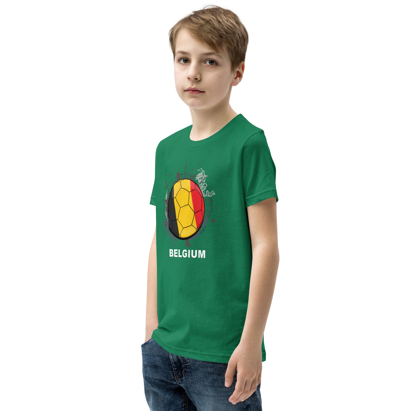 Belgium Soccer Youth Short Sleeve T-Shirt - darks