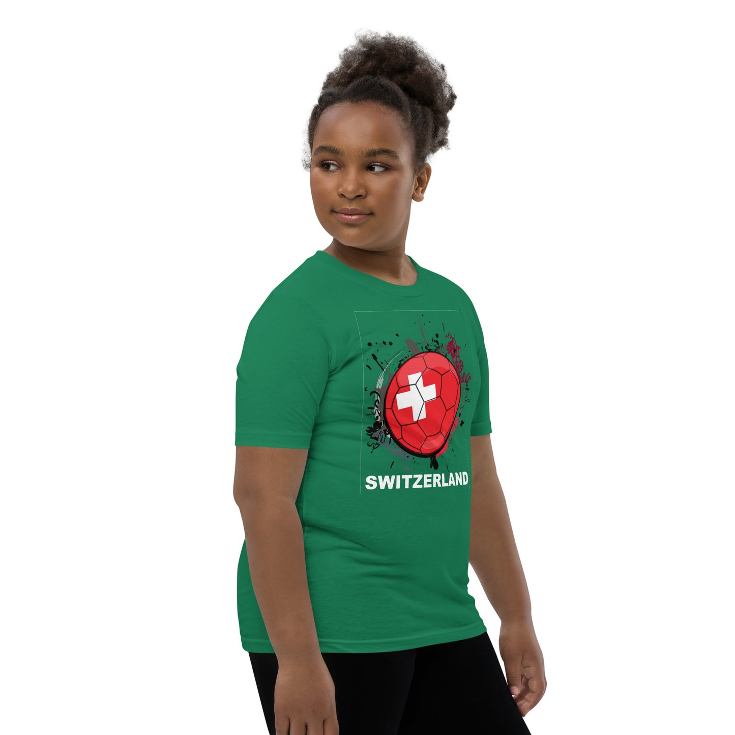 Switzerland Soccer Youth Short Sleeve T-Shirt - darks