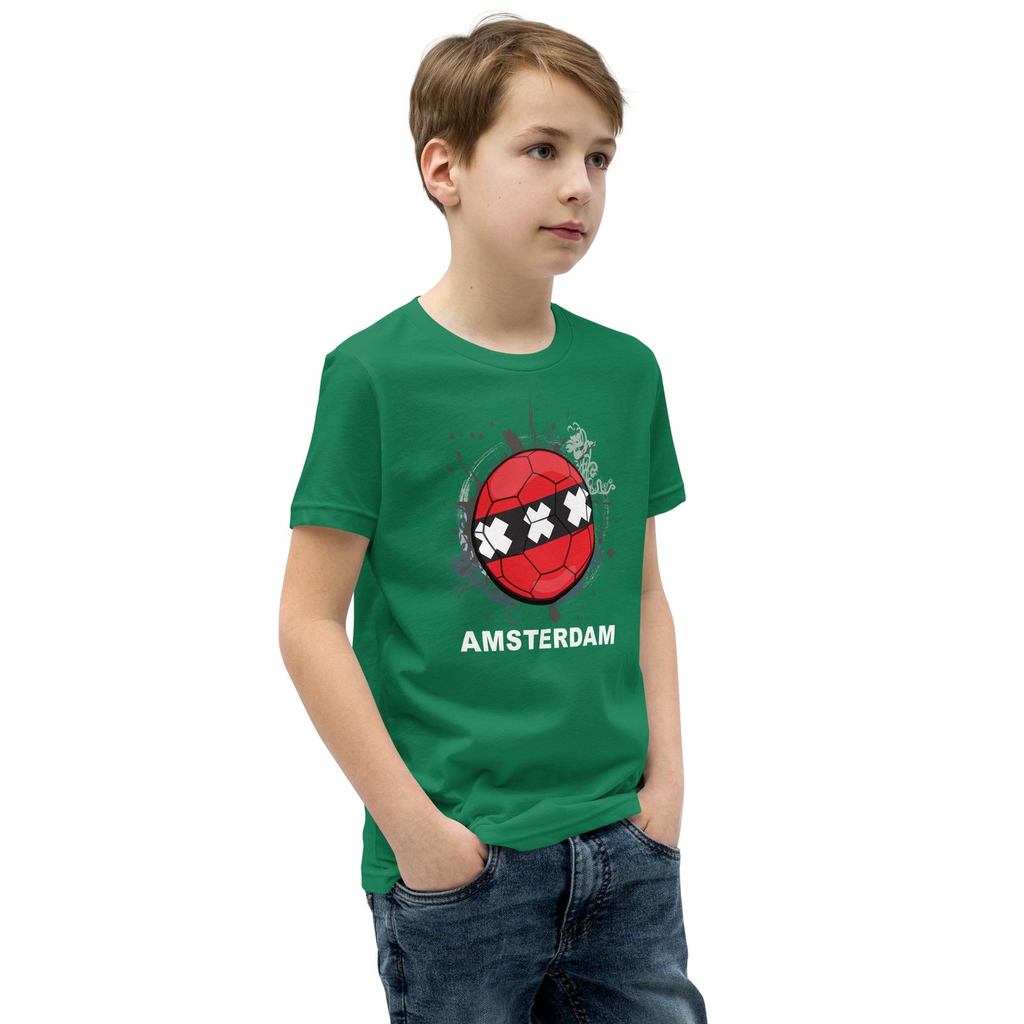 Amsterdam Soccer Youth Short Sleeve T-Shirt - darks