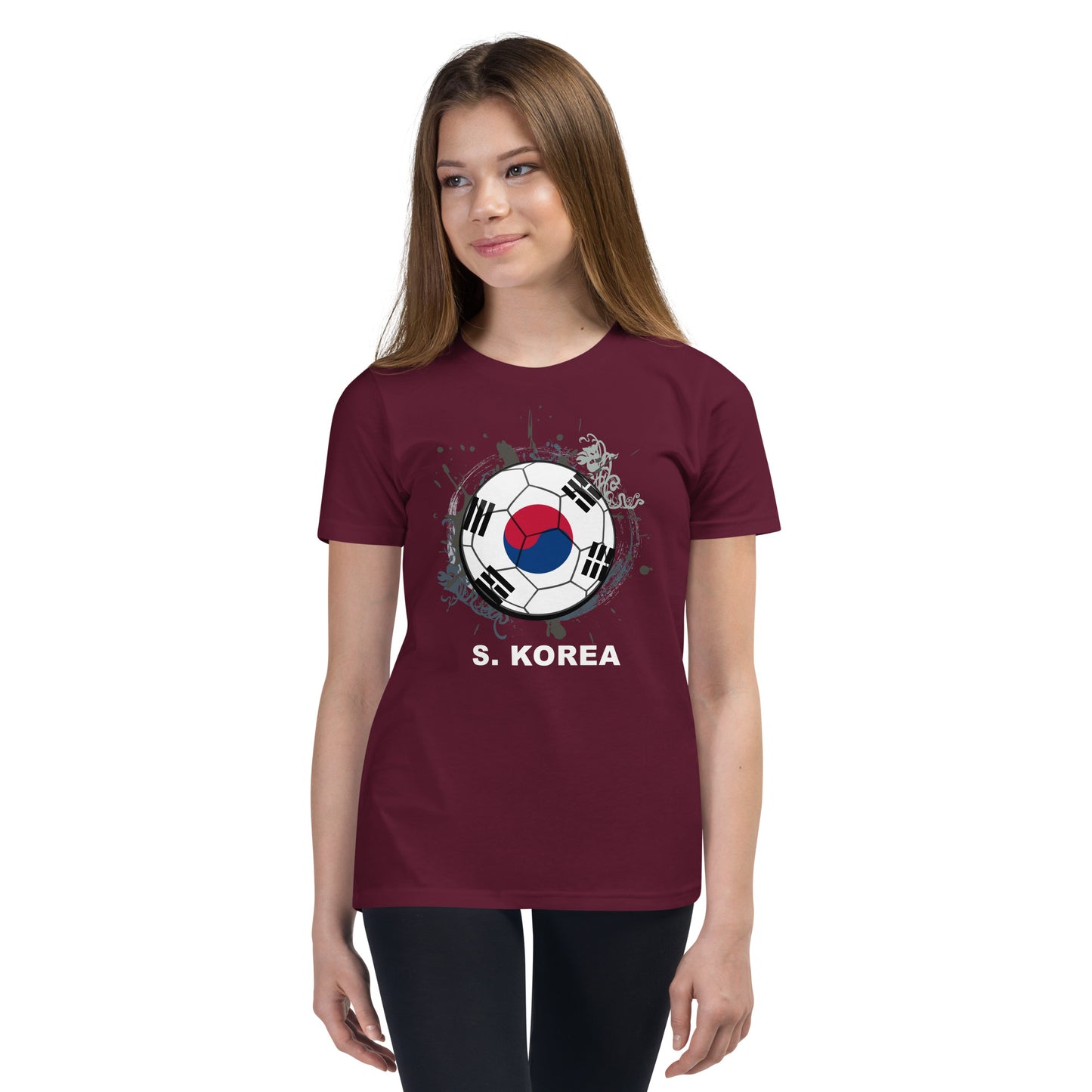 South Korea Soccer Youth Short Sleeve T-Shirt - darks