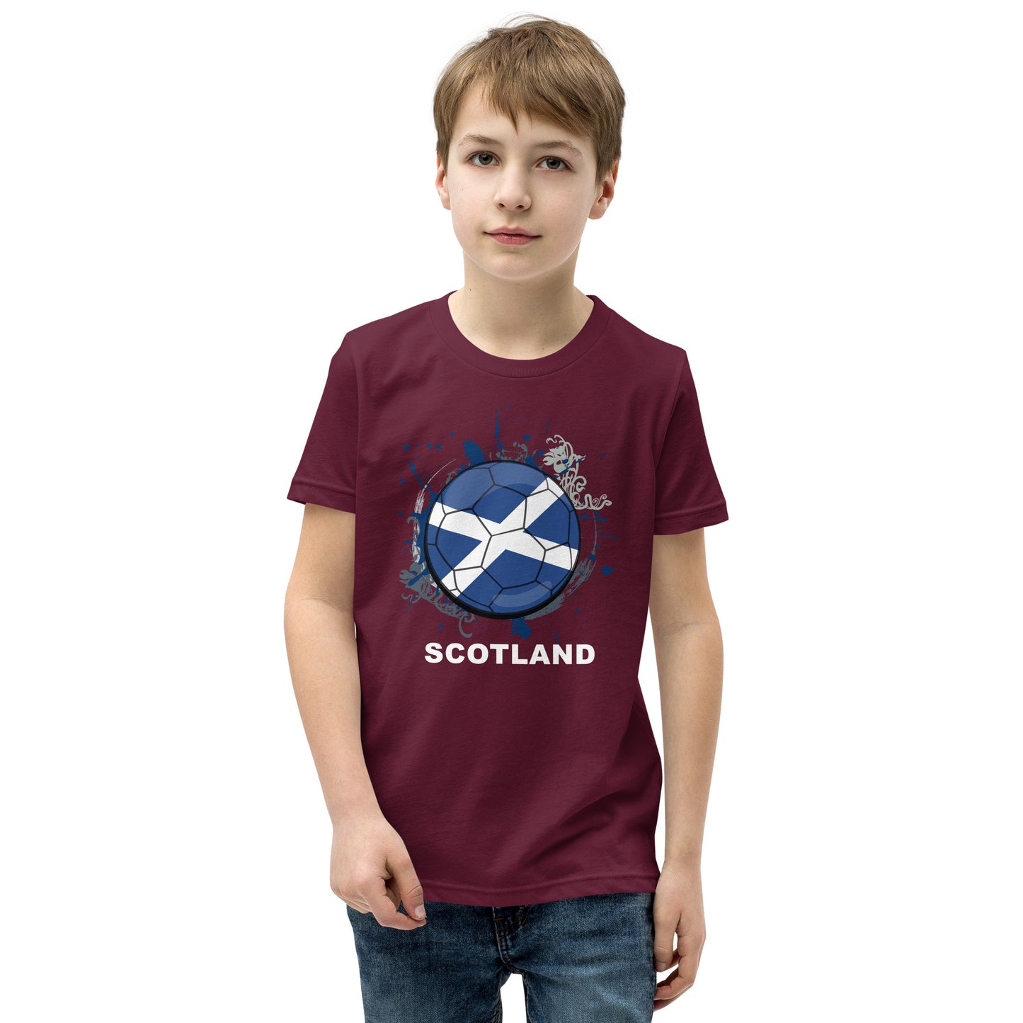 Scotland Soccer Youth Short Sleeve T-Shirt - darks