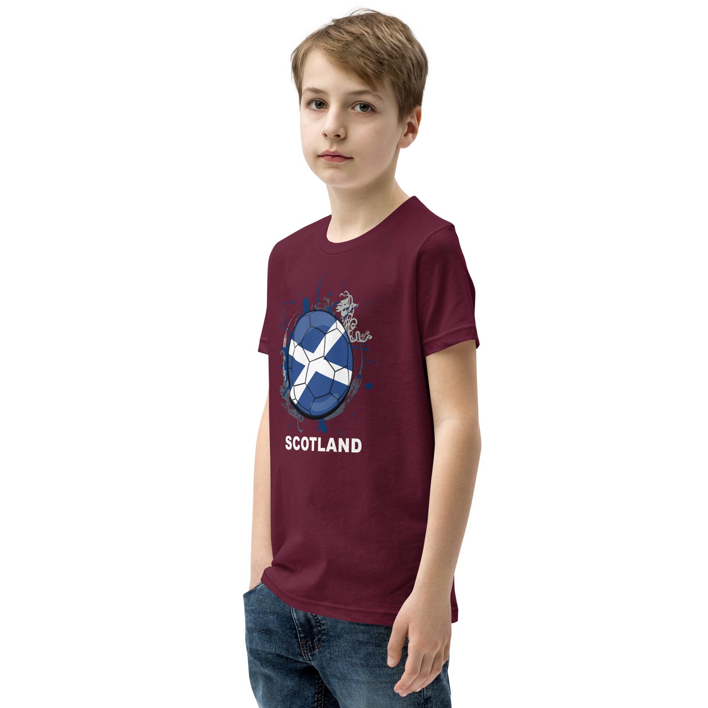 Scotland Soccer Youth Short Sleeve T-Shirt - darks