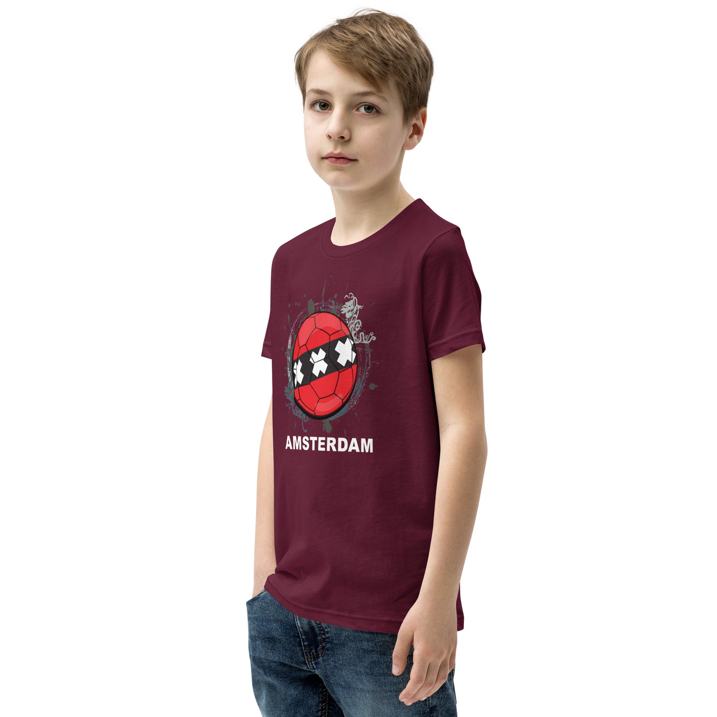 Amsterdam Soccer Youth Short Sleeve T-Shirt - darks