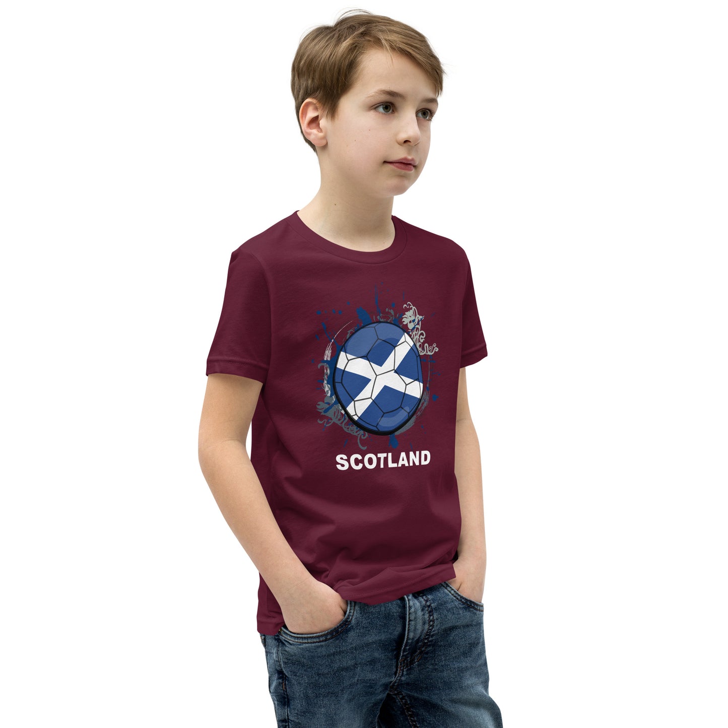 Scotland Soccer Youth Short Sleeve T-Shirt - darks