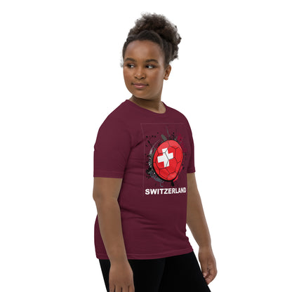 Switzerland Soccer Youth Short Sleeve T-Shirt - darks