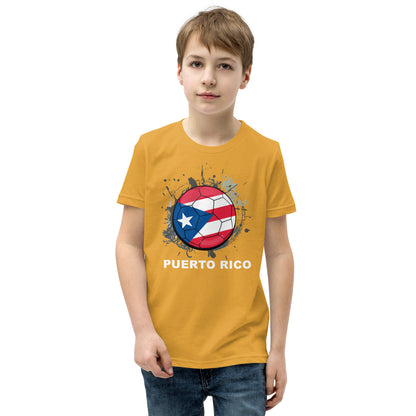 Puerto Rico Soccer Youth Short Sleeve T-Shirt - darks