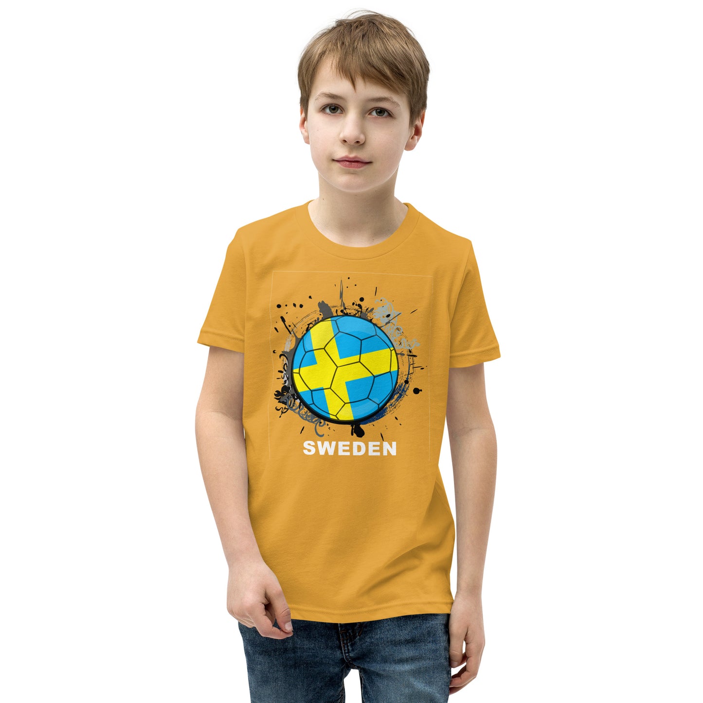 Sweden Soccer Youth Short Sleeve T-Shirt - darks