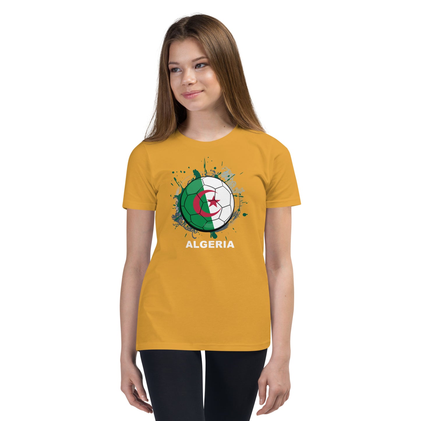 Algeria Soccer Youth Short Sleeve T-Shirt - darks