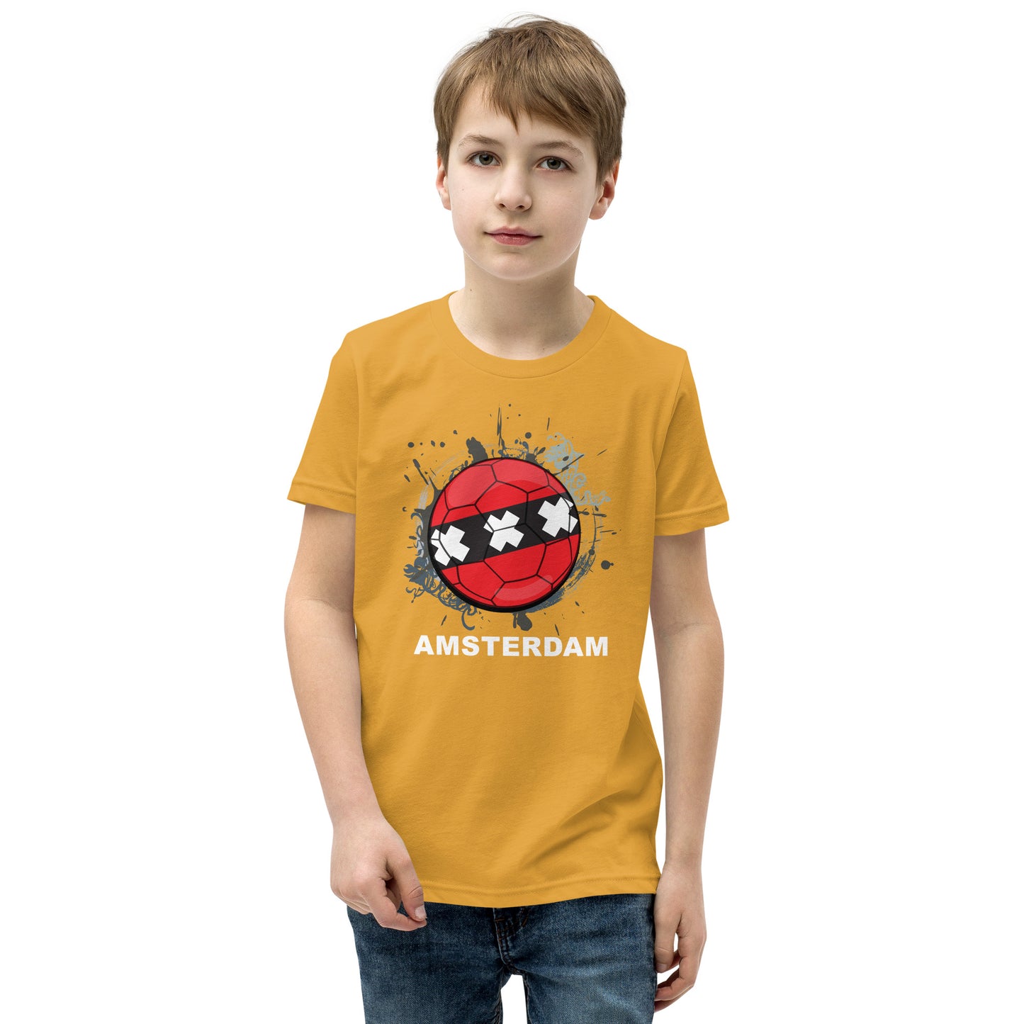 Amsterdam Soccer Youth Short Sleeve T-Shirt - darks