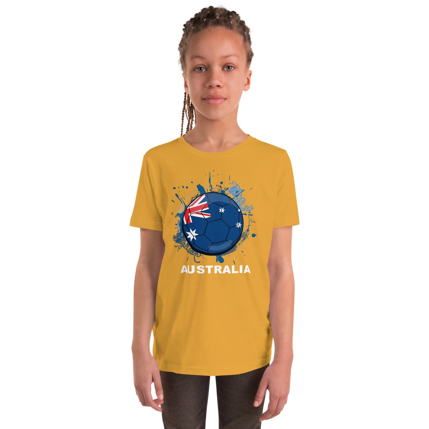 Australia Soccer Youth Short Sleeve T-Shirt - darks