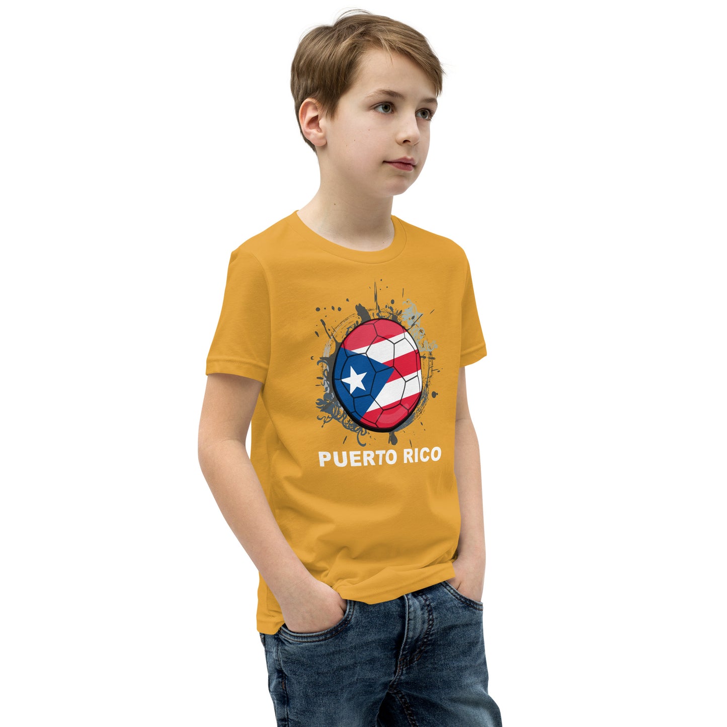 Puerto Rico Soccer Youth Short Sleeve T-Shirt - darks