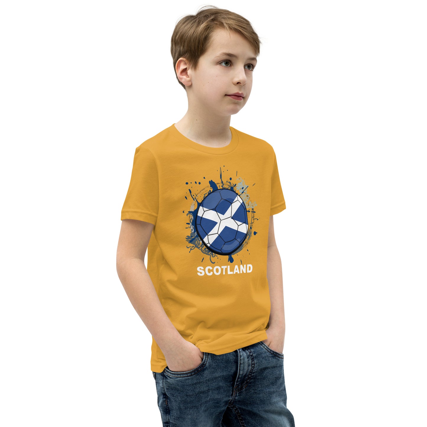 Scotland Soccer Youth Short Sleeve T-Shirt - darks