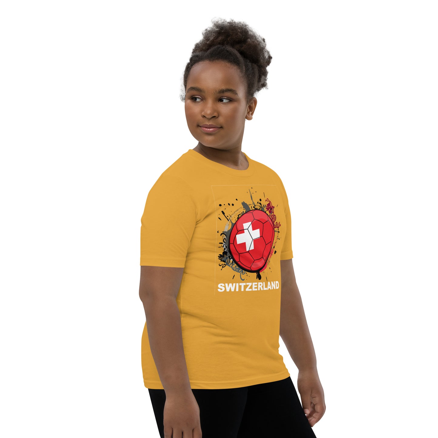 Switzerland Soccer Youth Short Sleeve T-Shirt - darks