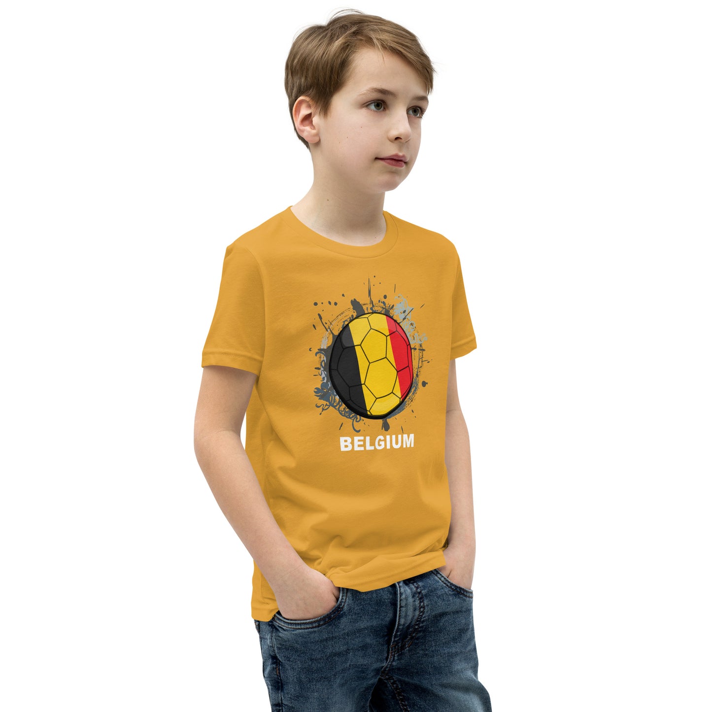 Belgium Soccer Youth Short Sleeve T-Shirt - darks