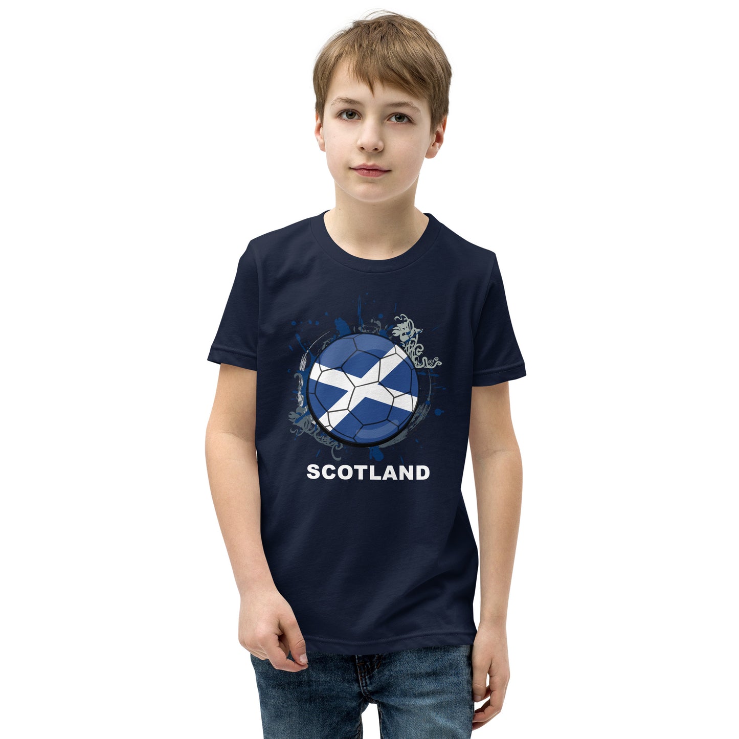 Scotland Soccer Youth Short Sleeve T-Shirt - darks
