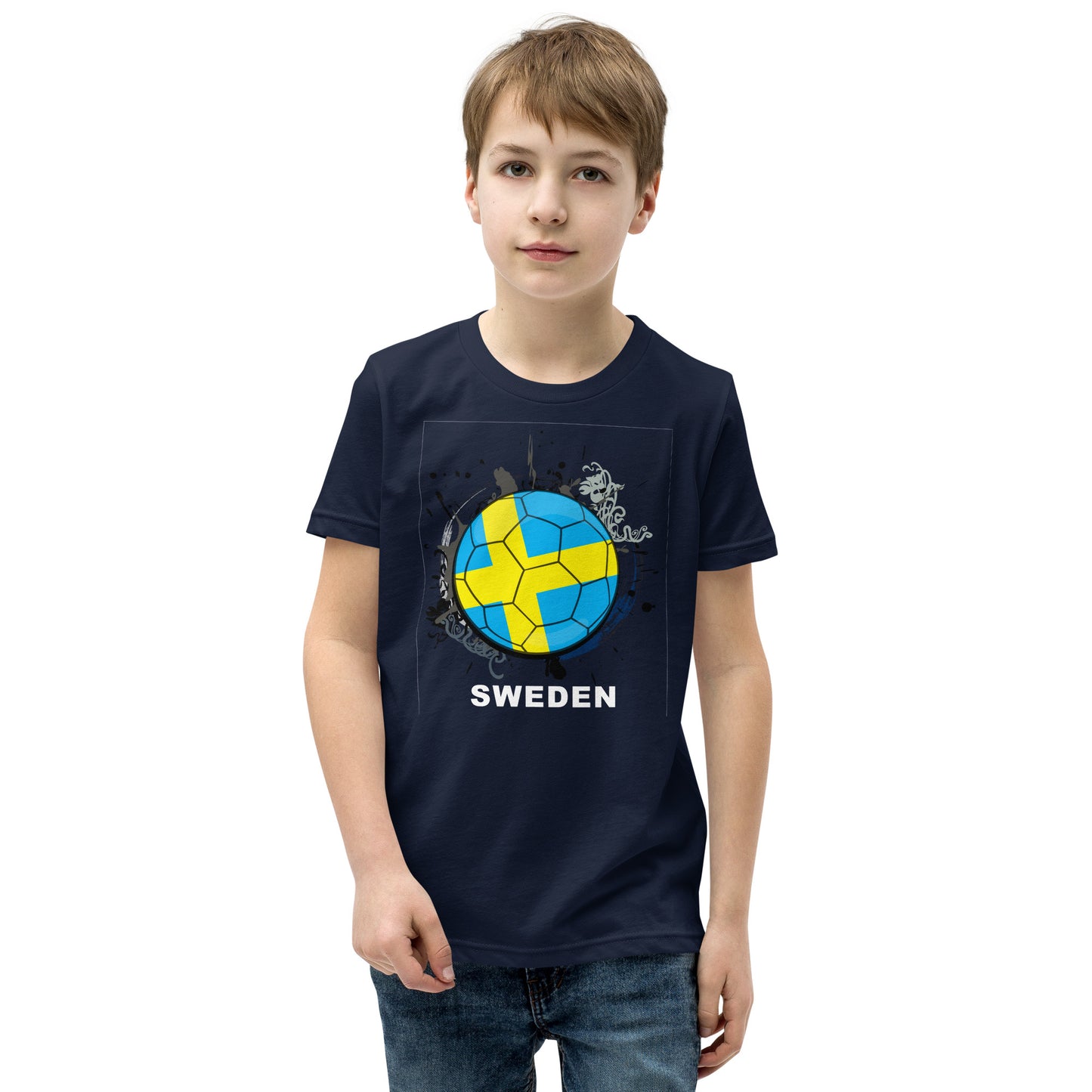 Sweden Soccer Youth Short Sleeve T-Shirt - darks