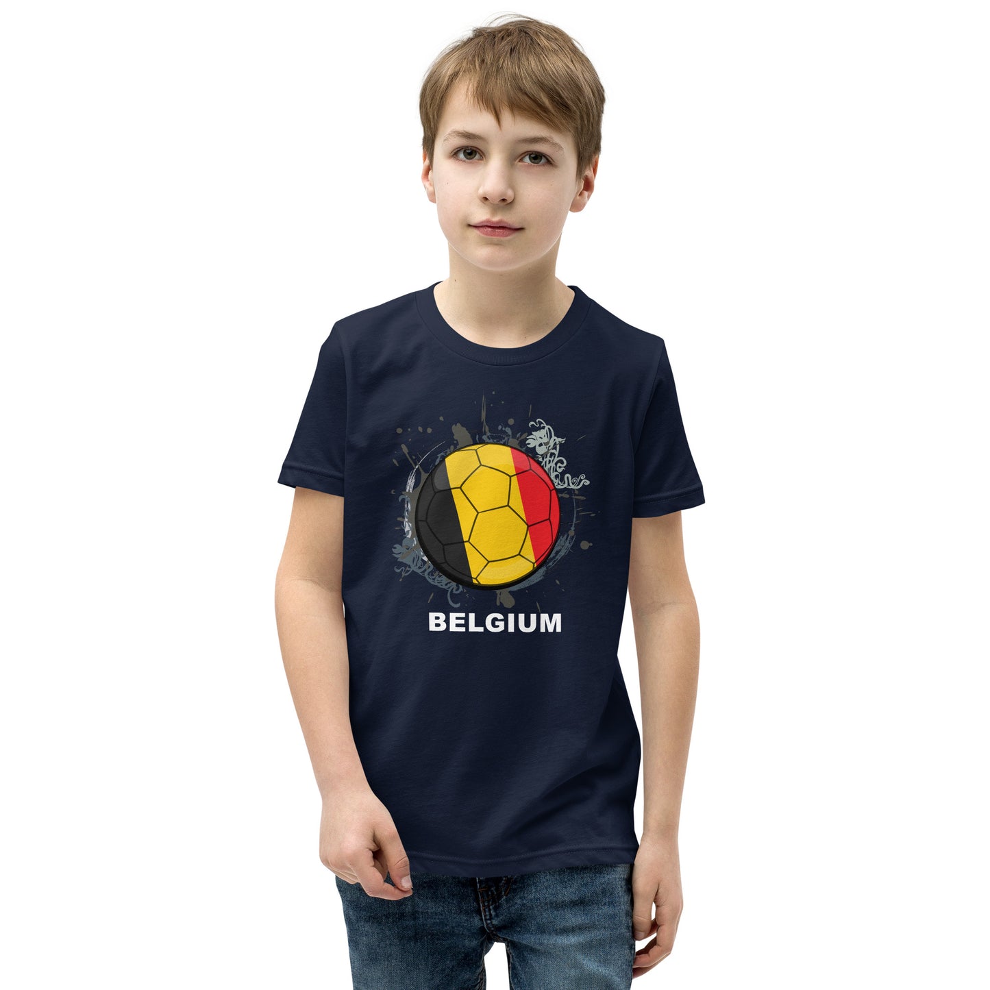 Belgium Soccer Youth Short Sleeve T-Shirt - darks