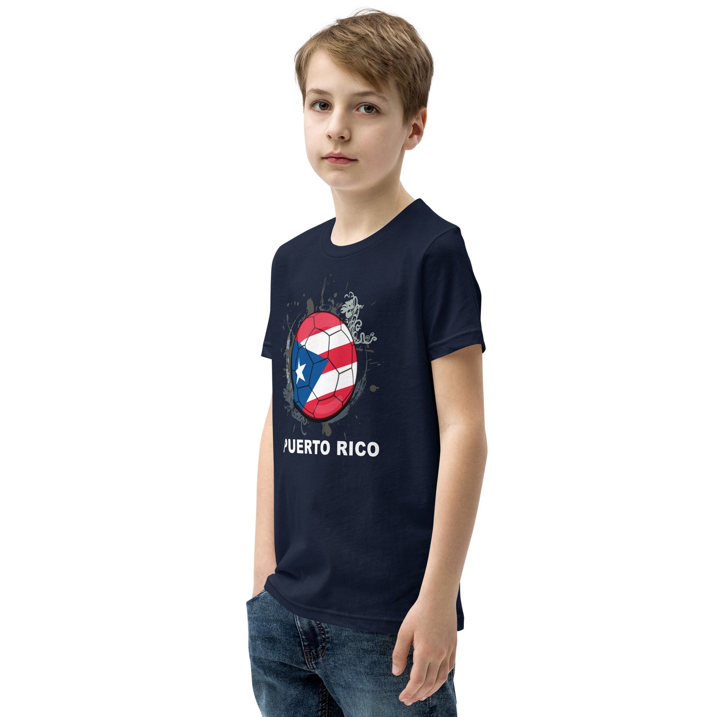 Puerto Rico Soccer Youth Short Sleeve T-Shirt - darks