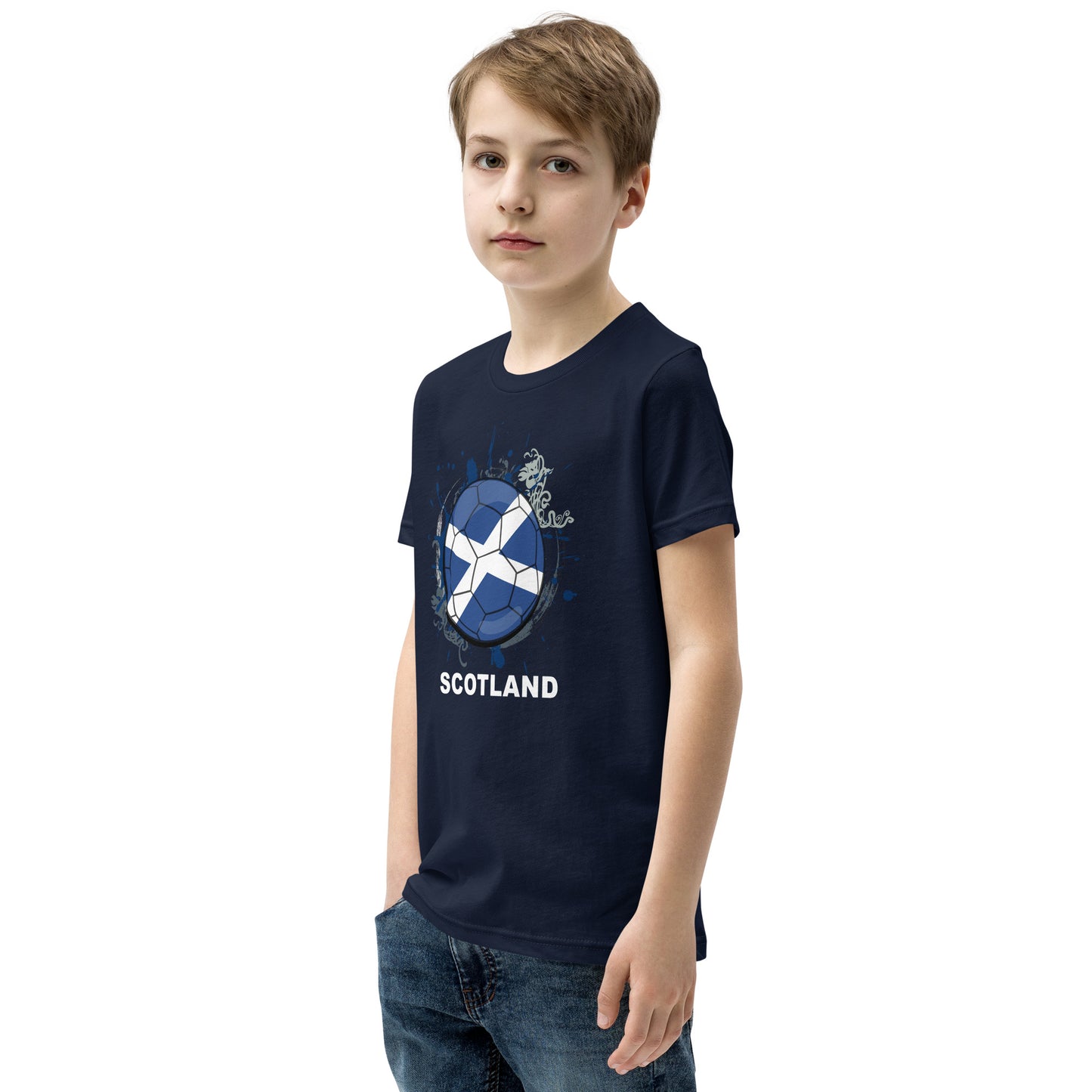 Scotland Soccer Youth Short Sleeve T-Shirt - darks