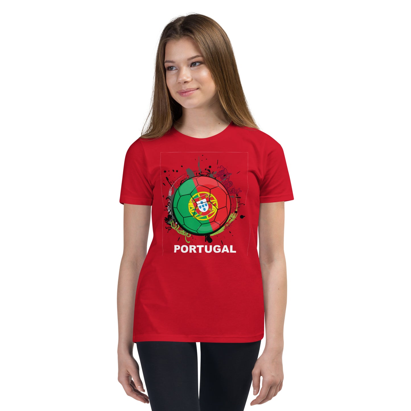 Portugal Rico Soccer Youth Short Sleeve T-Shirt - darks