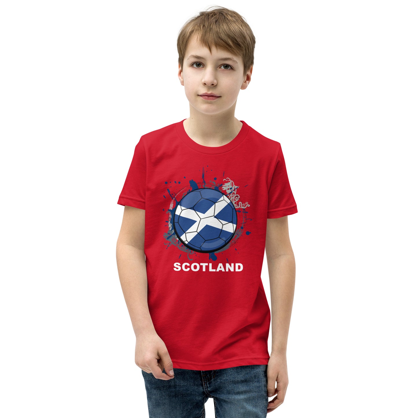 Scotland Soccer Youth Short Sleeve T-Shirt - darks