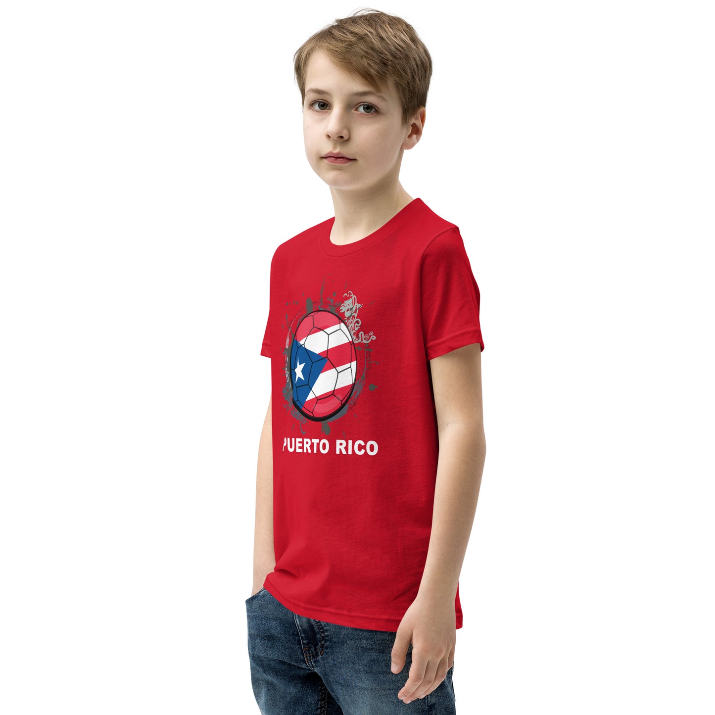 Puerto Rico Soccer Youth Short Sleeve T-Shirt - darks