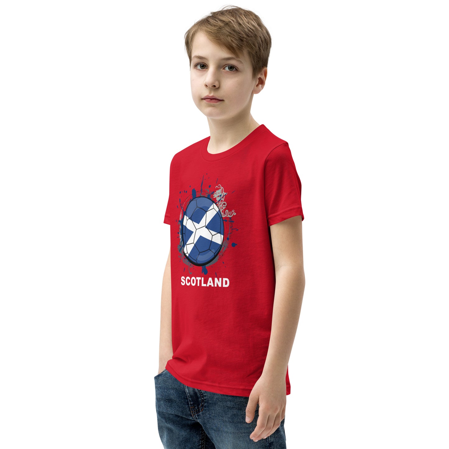 Scotland Soccer Youth Short Sleeve T-Shirt - darks