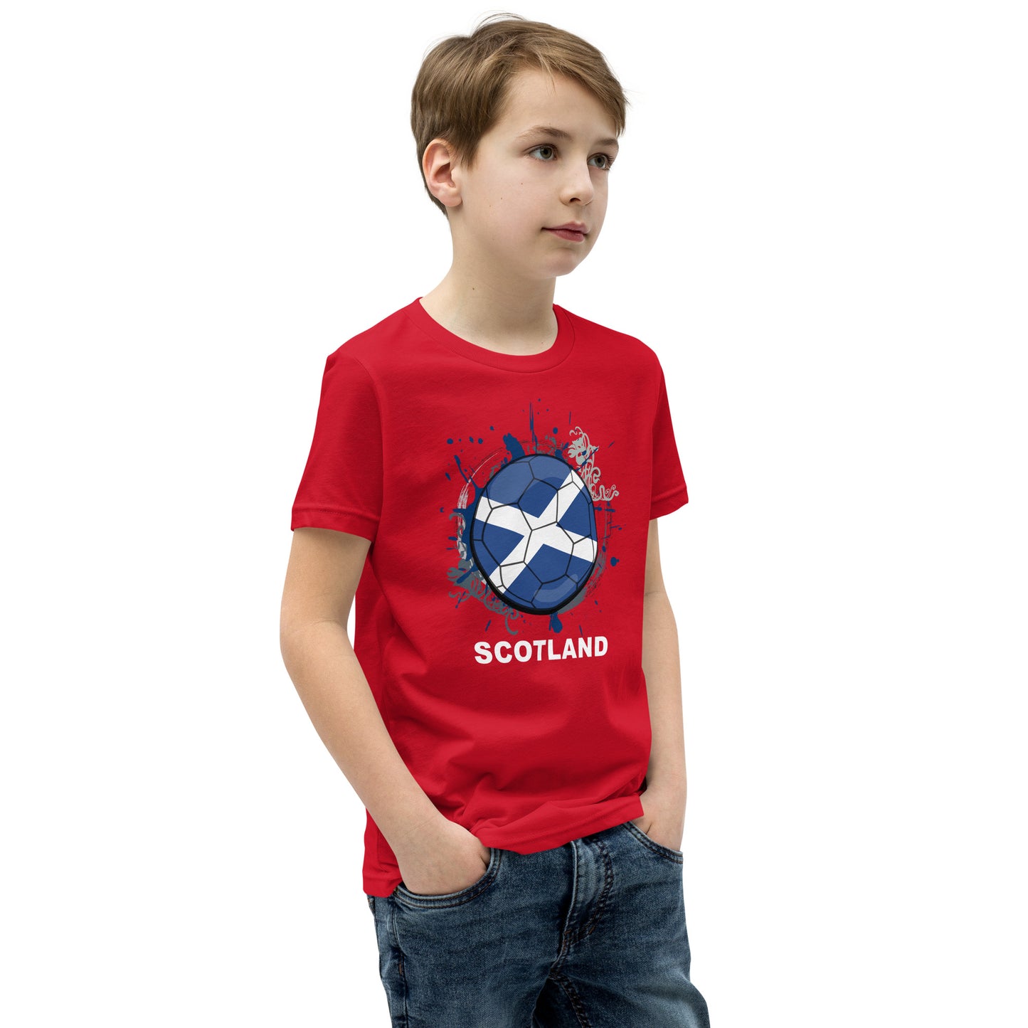 Scotland Soccer Youth Short Sleeve T-Shirt - darks