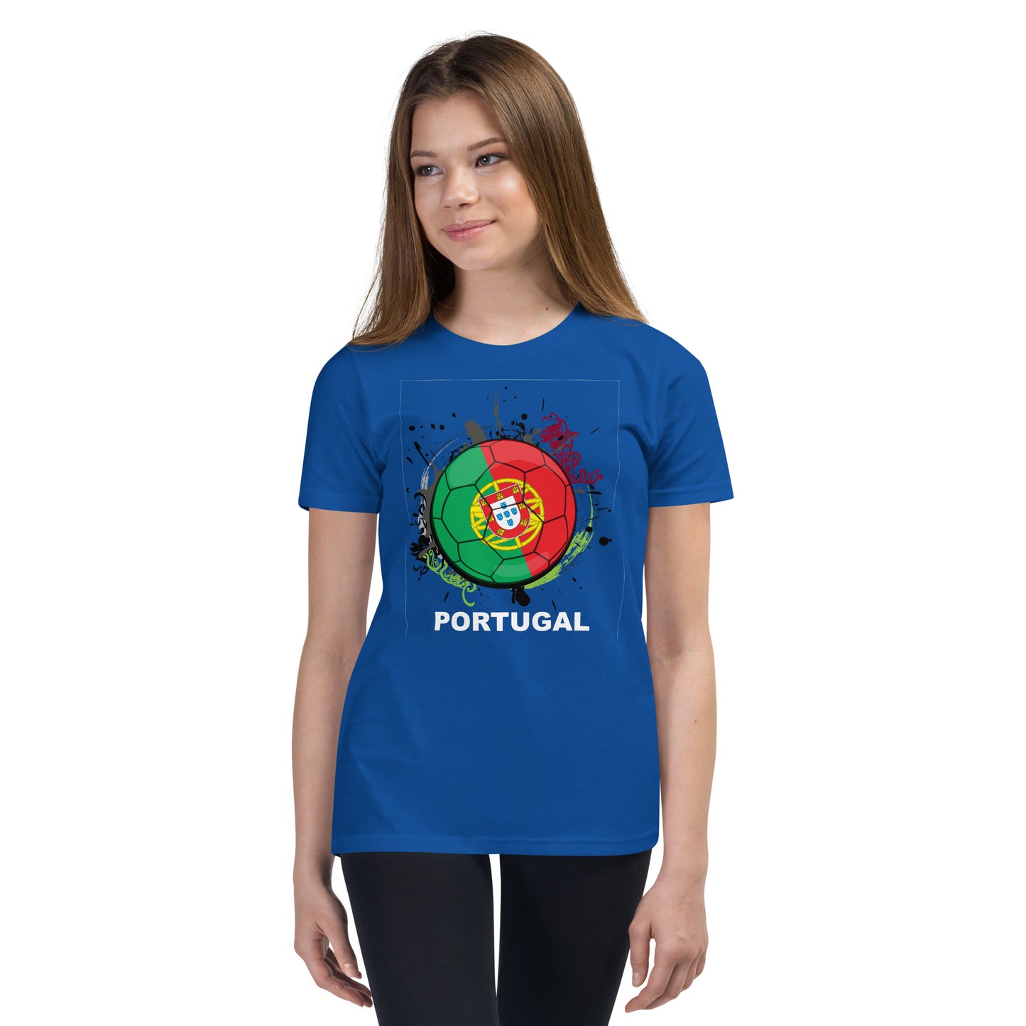 Portugal Rico Soccer Youth Short Sleeve T-Shirt - darks