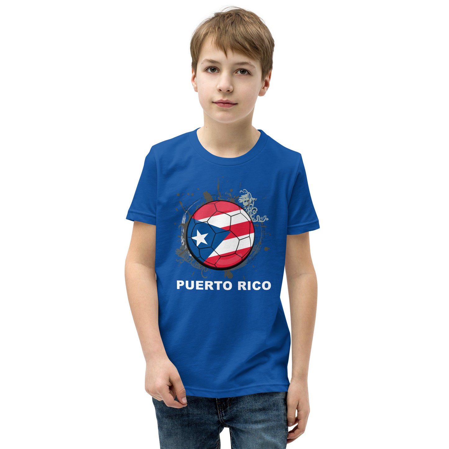 Puerto Rico Soccer Youth Short Sleeve T-Shirt - darks