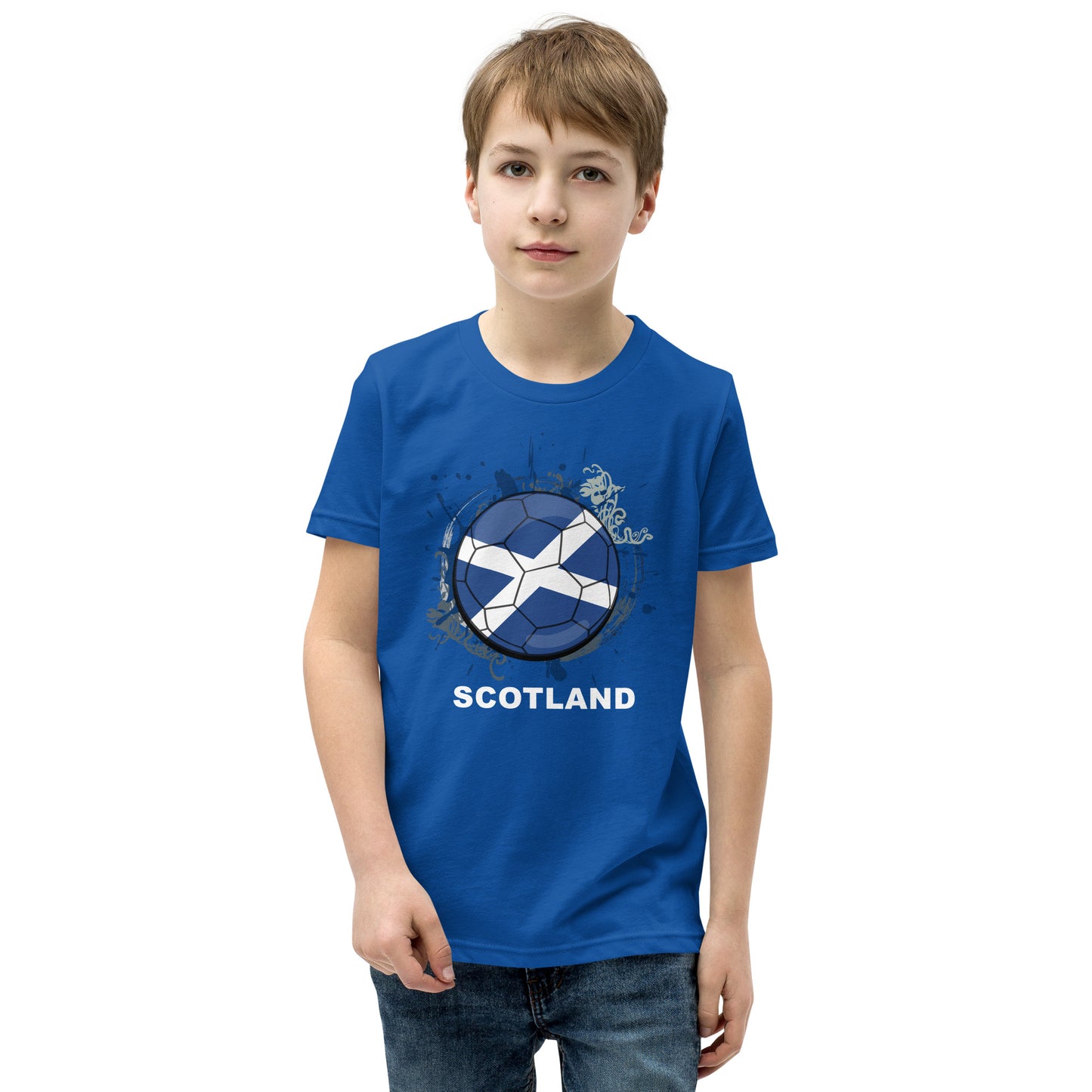 Scotland Soccer Youth Short Sleeve T-Shirt - darks