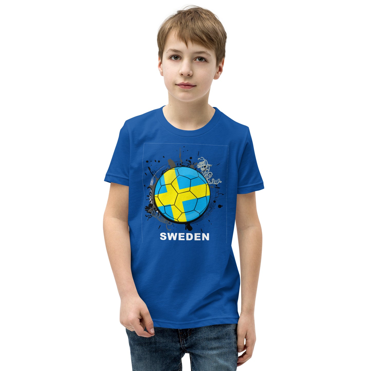 Sweden Soccer Youth Short Sleeve T-Shirt - darks