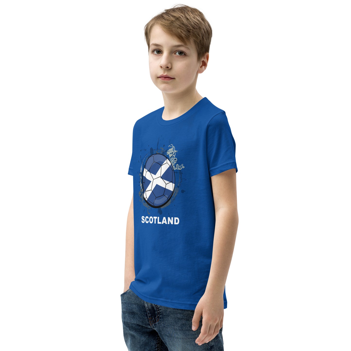 Scotland Soccer Youth Short Sleeve T-Shirt - darks