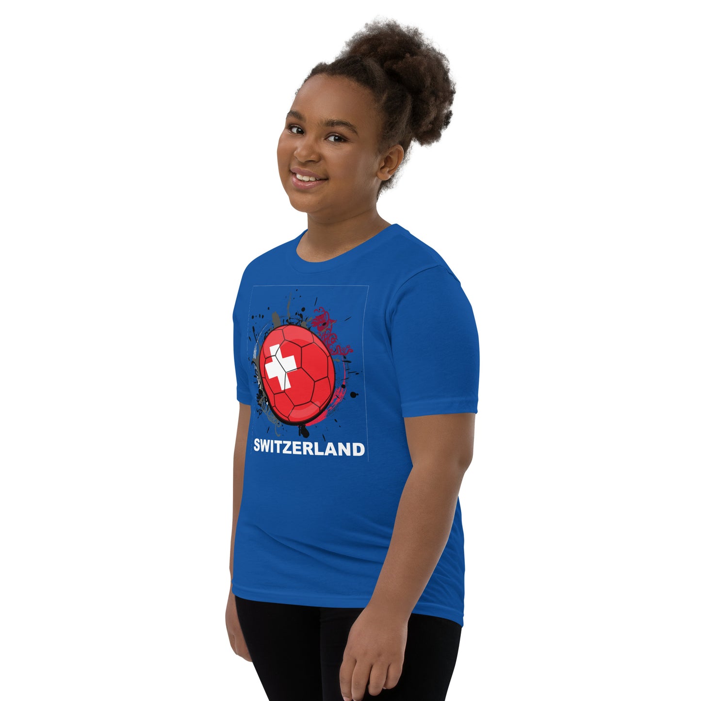 Switzerland Soccer Youth Short Sleeve T-Shirt - darks