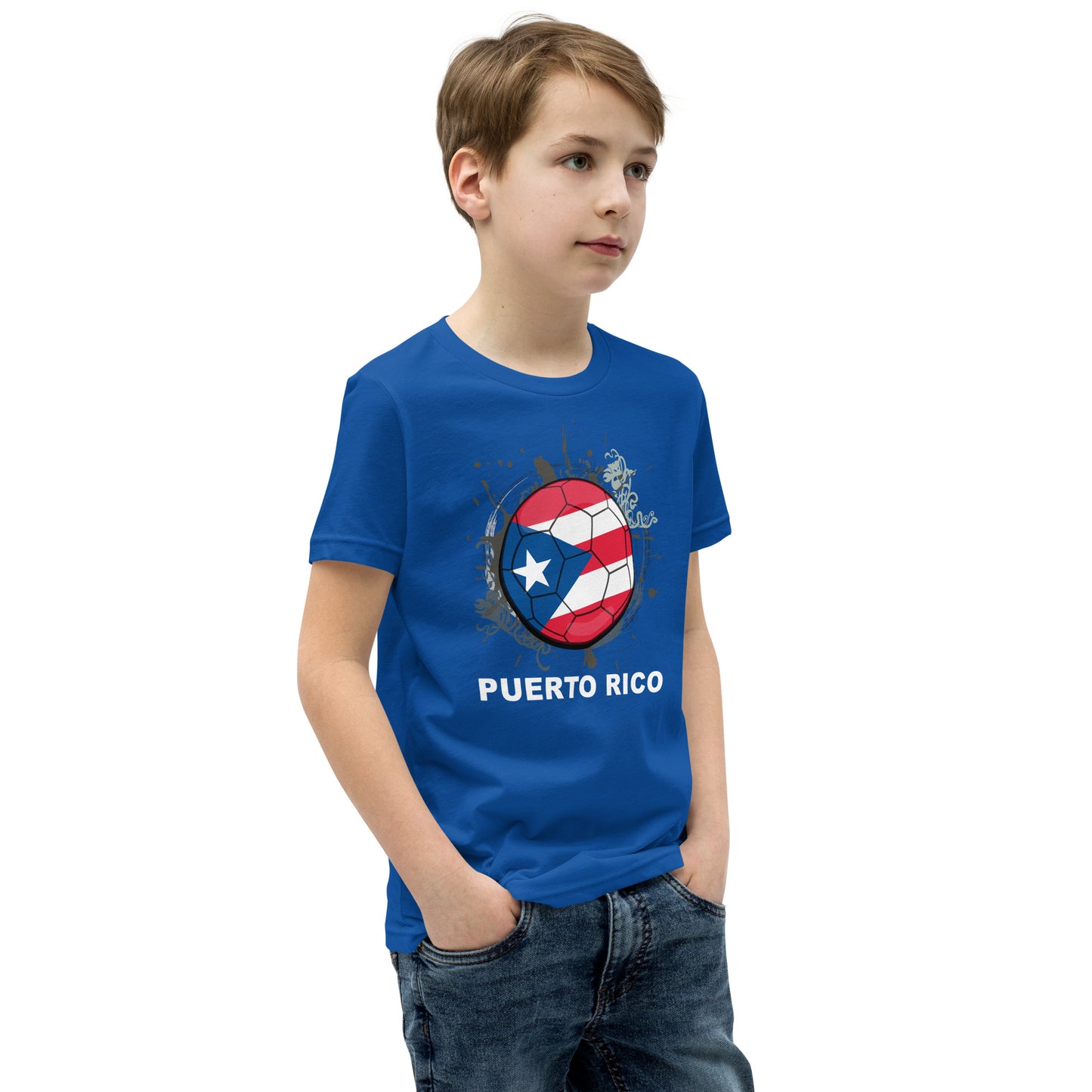 Puerto Rico Soccer Youth Short Sleeve T-Shirt - darks