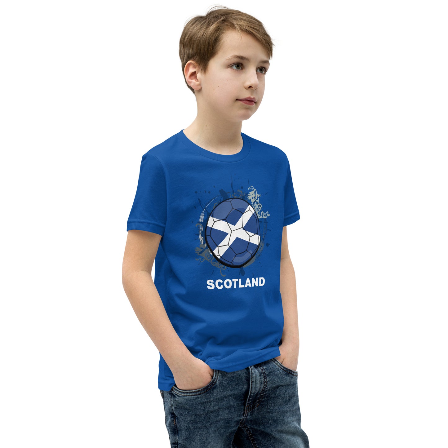 Scotland Soccer Youth Short Sleeve T-Shirt - darks