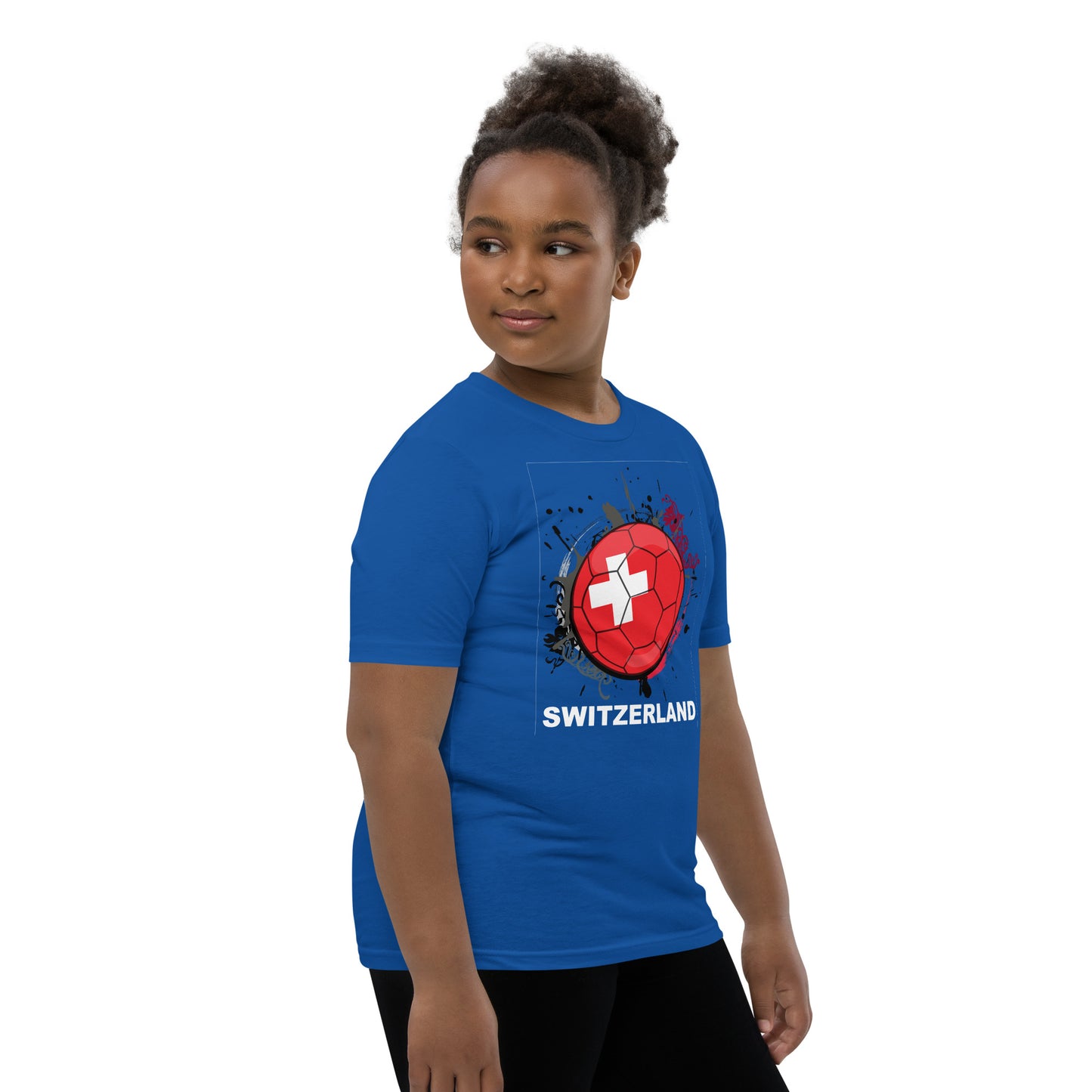 Switzerland Soccer Youth Short Sleeve T-Shirt - darks